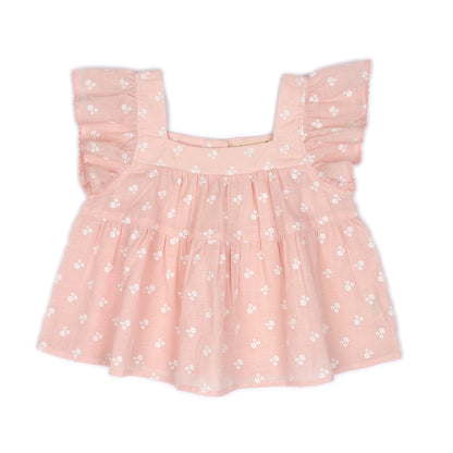 Kids Flutter Sleeves Crop Top