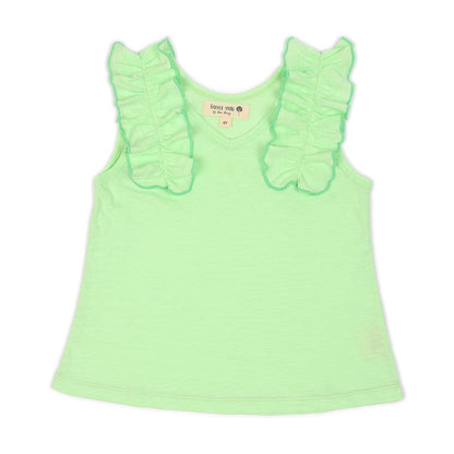 Kids Ruffle Shoulder Top