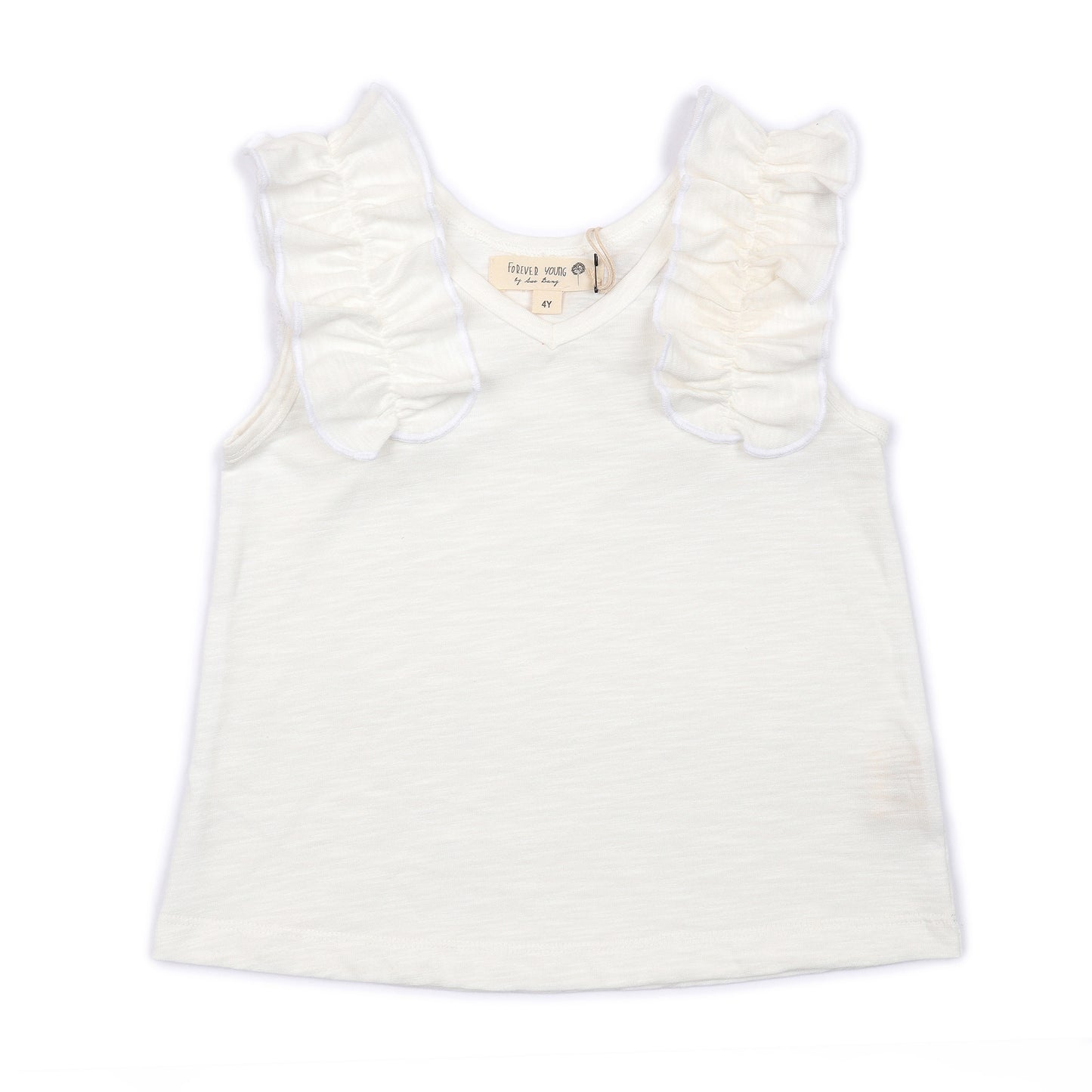 Kids Ruffle Shoulder Top